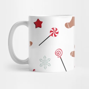 Gingerbread cookies and candies Christmas pattern Mug